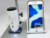 Vividia UM505 Digital USB/WiFi Dual Autofocus Microscope for iOS, Android, Windows, and Mac with Metal Stand