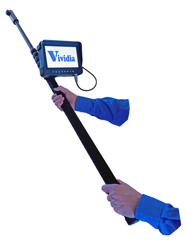 Vividia TVS-500PT Telescopic Pole Pan-and-Tilt Inspection Camera with ...