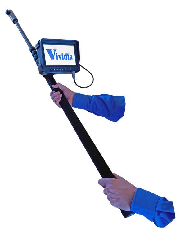 Vividia TVS-500PT Telescopic Pole Pan-and-Tilt Inspection Camera with 7